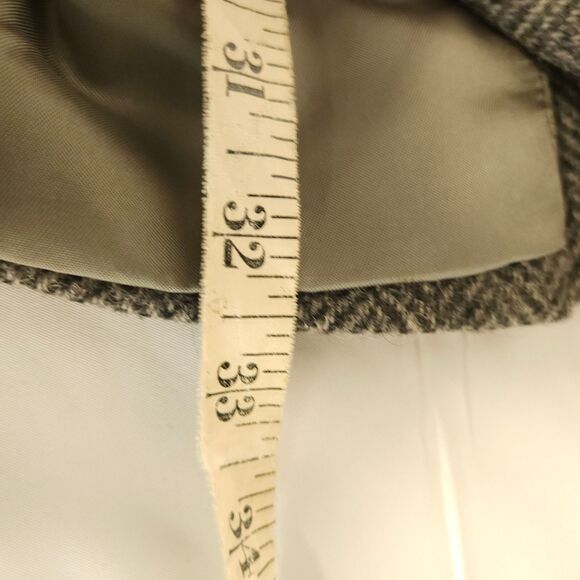 Hart Schaffner Marx Mens 44R Grey Tweed Wool 2-Button Sports Coat Blazer - Picture 9 of 9